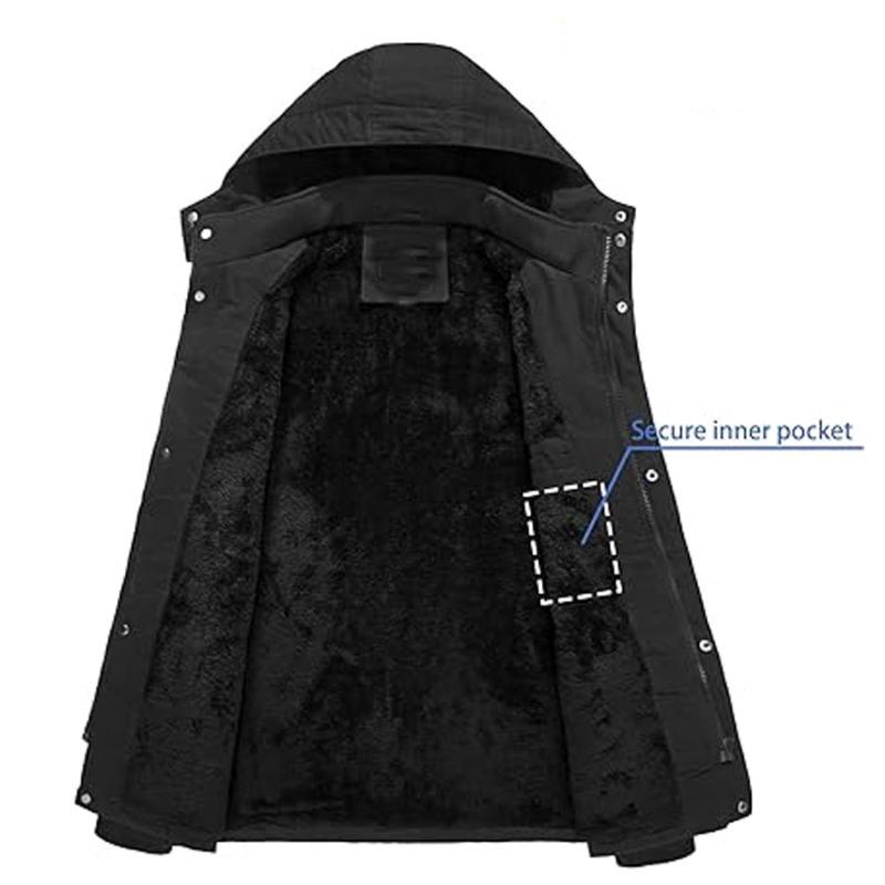 TOP KING GEAR Casual Winter Denim Jean Cargo Hooded Jacket