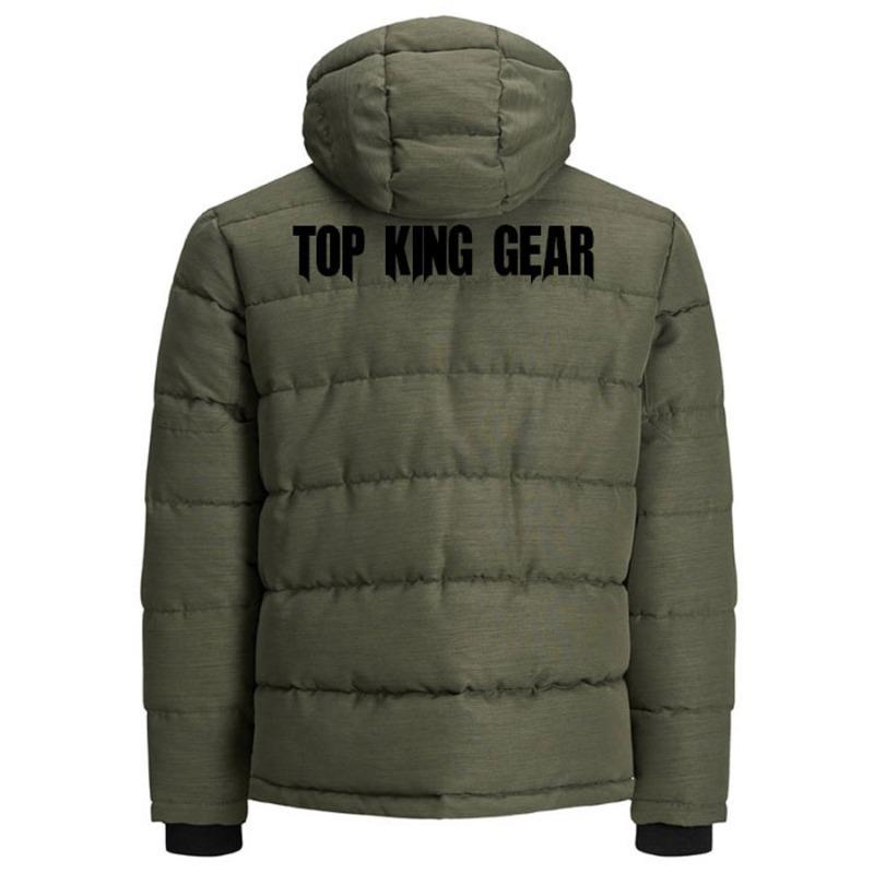 TOP KING GEAR Men's Hooded Quilted Puffer Jacket