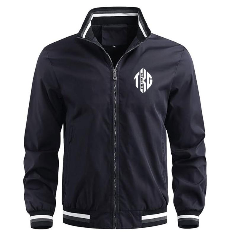 TOP KING GEAR Men's Lightweight Bomber Jacket Zip Up With Pockets