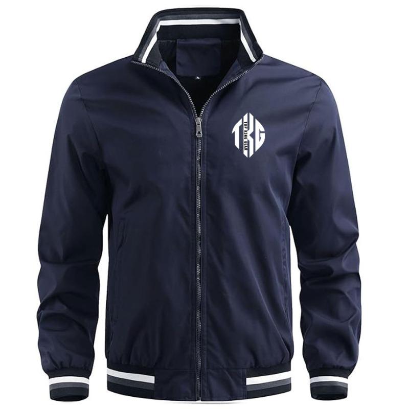 TOP KING GEAR Men's Lightweight Bomber Jacket Zip Up With Pockets