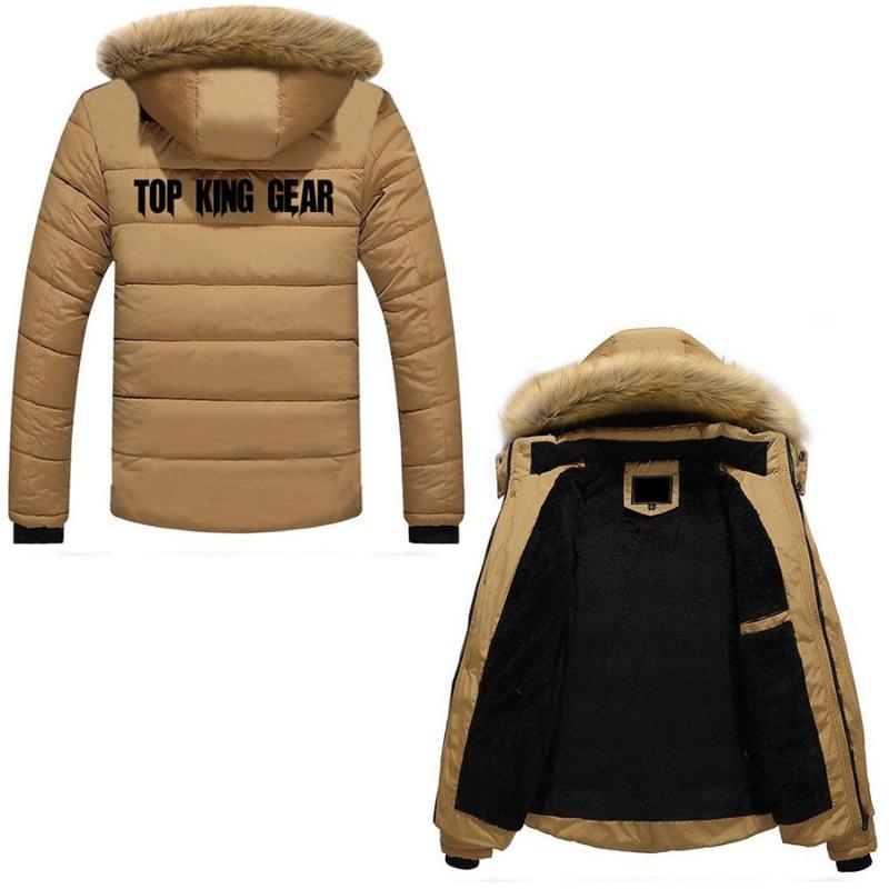 TOP KING GEAR Men's Hooded Nylon Bomber Jacket