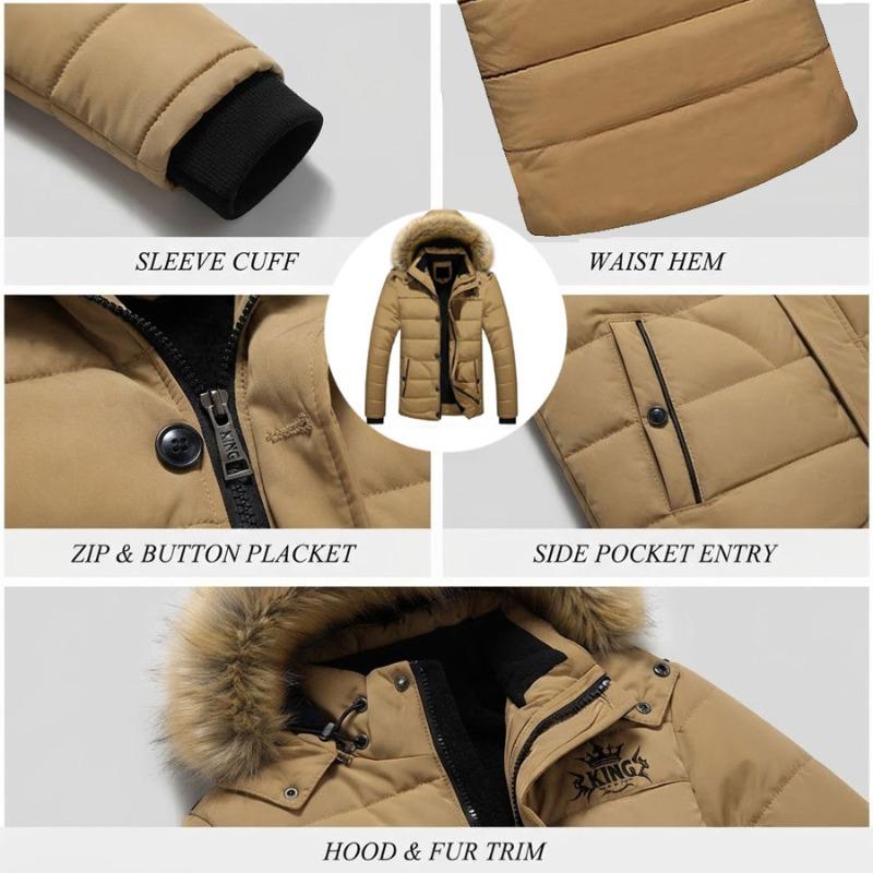 TOP KING GEAR Men's Hooded Nylon Bomber Jacket