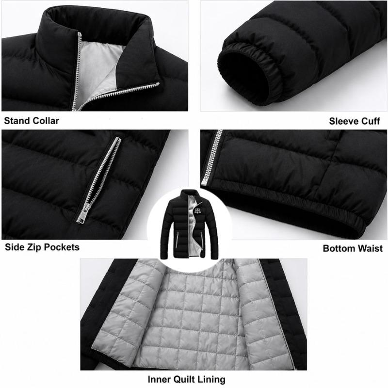 TOP KING GEAR Men's Quilted Winter Puffer Jacket