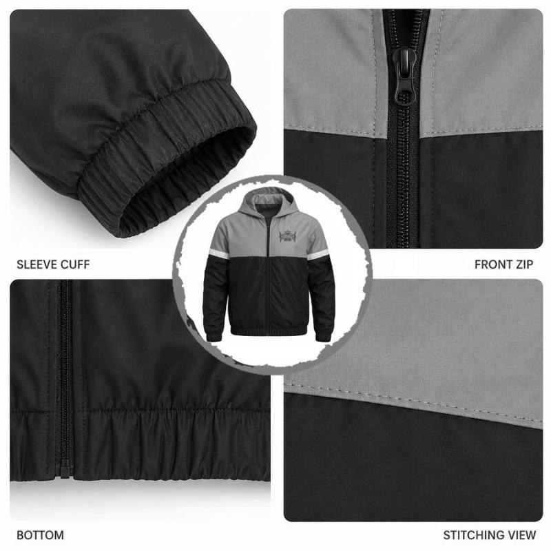 TOP KING GEAR Bold Color Block Panel Windbreaker Jacket - TKG-WJ-14
