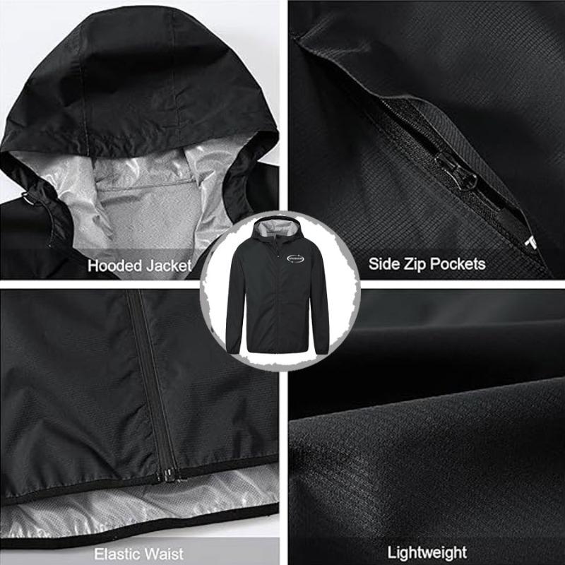 TOP KING GEAR Men's Breathable Waterproof Rain Jacket - TKG-RJ-2