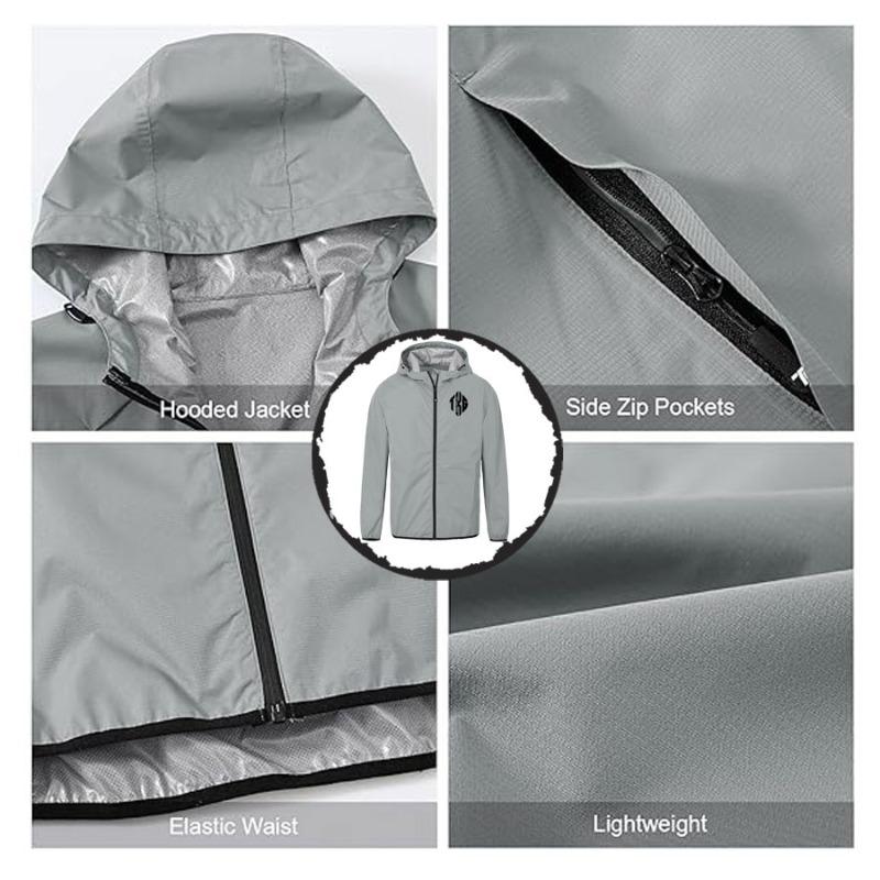 TOP KING GEAR Men's Breathable Waterproof Rain Jacket - TKG-RJ-2