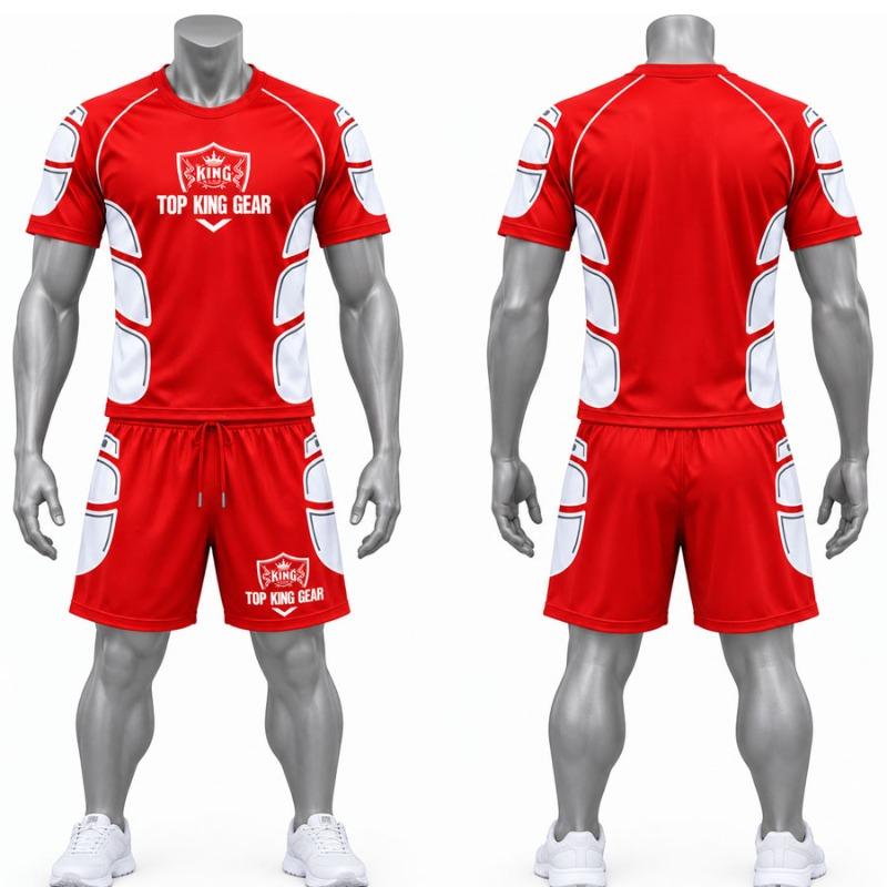 TOP KING GEAR Premium Custom Sublimated Rugby Uniforms - Jersey & Shorts Set