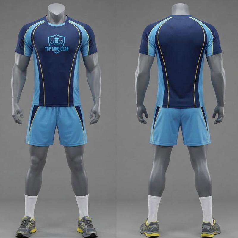 TOP KING GEAR Premium Custom Sublimated Rugby Uniforms - Jersey & Shorts Set