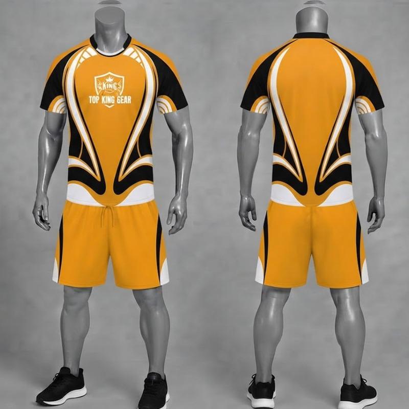 TOP KING GEAR Premium Custom Sublimated Rugby Uniforms - Jersey & Shorts Set - Fully Custom Team Kit