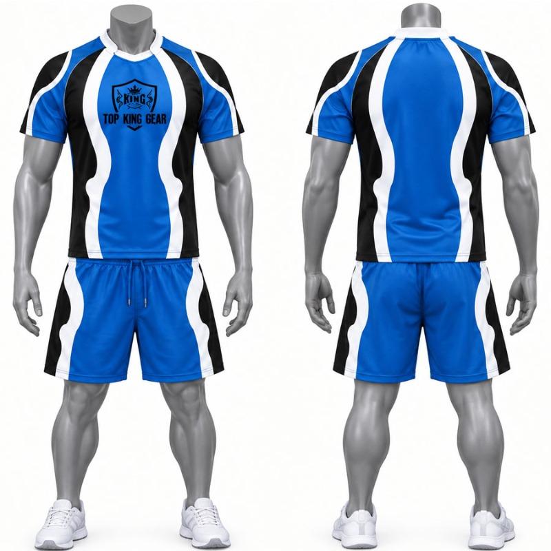 TOP KING GEAR Premium Sublimated Rugby Kit - Team Uniforms Jersey & Shorts Set | TKG-SRU-1545