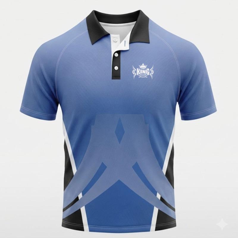 Premium Custom Sublimation Polo Jersey - 100% Polyester Moisture-Wicking Athletic Jersey | TOP KING GEAR