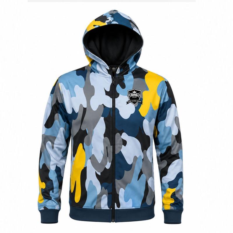 Premium Custom Sublimation Sports Hoodie - 100% Polyester 260/365 GSM Fleece Zip-up Pullover Hoodie | TOP KING GEAR