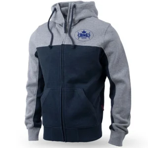 TOPKINGGEAR Custom Men's Contrast Panel YKK Zip Hoodie - TKG-HD-4429