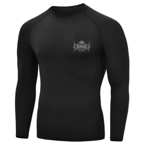 TOP KING GEAR TKG-MRG-50 Black Custom Long Sleeve Compression Rash Guard