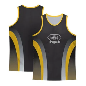 Sublimated Tank Top Stringer – Lightweight Polyester Gym Stringer for Bodybuilding &amp; Training