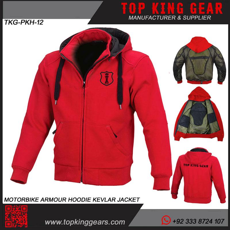 Best Motorcycle Rider's Kevlar Hoodie Jackets | OEM Sportswear Manufacturer in Sialkot