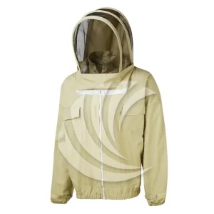 Protective Cotton Beekeeper Jackets with Integrated Mesh Veil, protective selves | Professional Apiary Wear Supplier