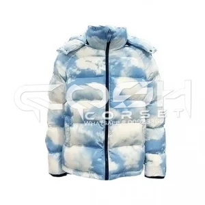 Custom Quilted Logo Winter Puffer Jacket