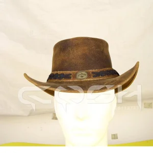 Brown Real Leather Cowboy Hats – Premium Western Style Durable Headwear