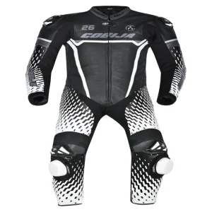 Men’s Professional Motorcycle Racing Leather Suit – Track Ready Biker Protection Gear