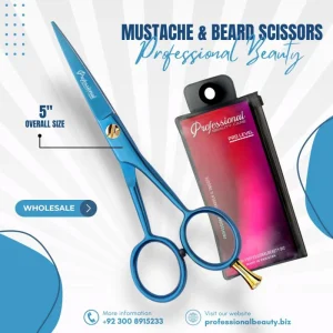 Premium Mustache &amp; Beard Scissors – J2 420 Japanese Steel Professional Grooming Shears