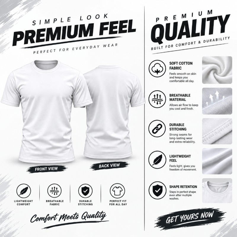 Wholesale Blank Cotton T-Shirts | Custom Print