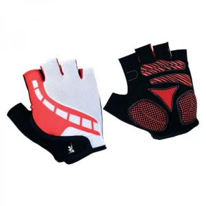 Pro-Gel Half-Finger Cycling Gloves – Red &amp; White Gel
