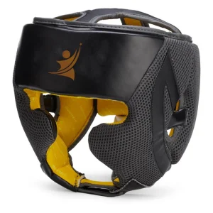 Pro Combat Boxing Head Guard – Full-Face Leather Sparring