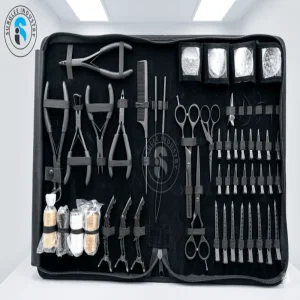 All-in-One Hair Care, Styling, Professional Hair Extension Tools Kit Pro in Matte Black Powder Coated