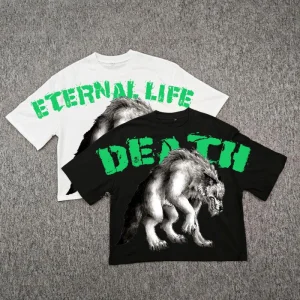 Oversized 250 GSM Cotton Cartoon Print T-Shirt