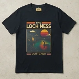 THE LOCH NESS Scotland Graphic Tee for Men – Navy Blue