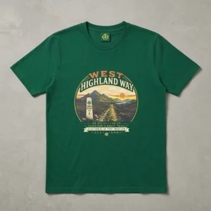 WEST HIGHLAND WAY Graphic Tee for Men – Forest Green