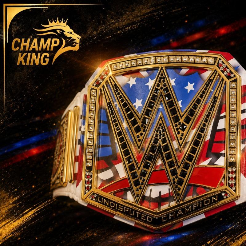 Championship Belt for Wrestlers with leather strap