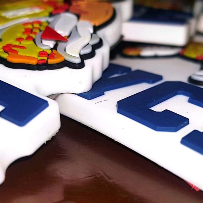Baseball & Football Helmet Bumpers 3D PVC Adhesive Patches