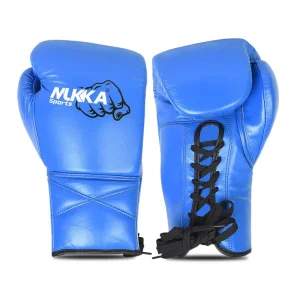 Blue Lace Boxing Gloves