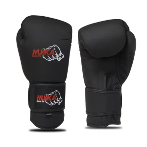 Black Velcro Boxing Gloves