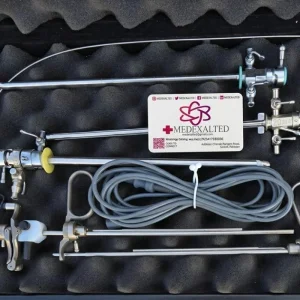 Complete Urological Resectoscope Set with Working Element, Sheaths, Optics Bridge, and Forceps