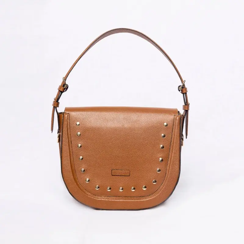 MONTANA Genuine Leather Shoulder Bag for Women – Tan & Black