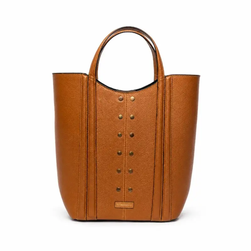 DEN Genuine Leather Tote Bag for Women – Tan Brown