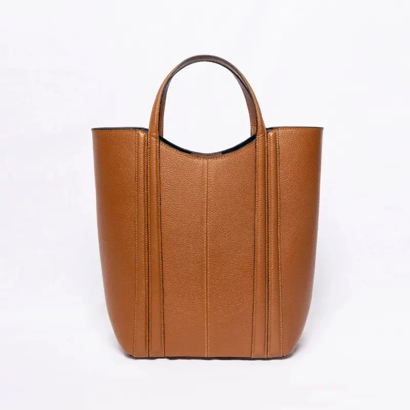 DEN Genuine Leather Tote Bag for Women – Tan Brown