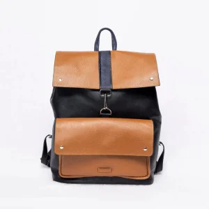 GEN Z Genuine Leather Backpack for Men – Classic Black