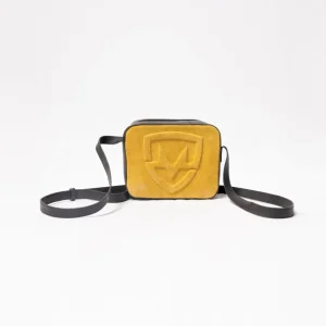 THE MILANO Genuine Leather Mini Crossbody Bag – Yellow &amp; Black