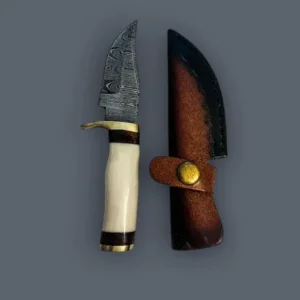 Handcrafted Damascus Steel Guthook Skinning Knife Manufacturer in Sialkot