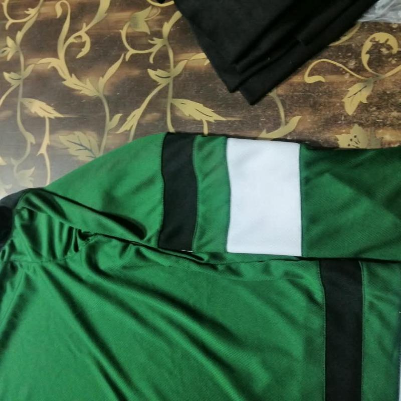 Professional Green, Black, and White Athletic Hockey Jersey