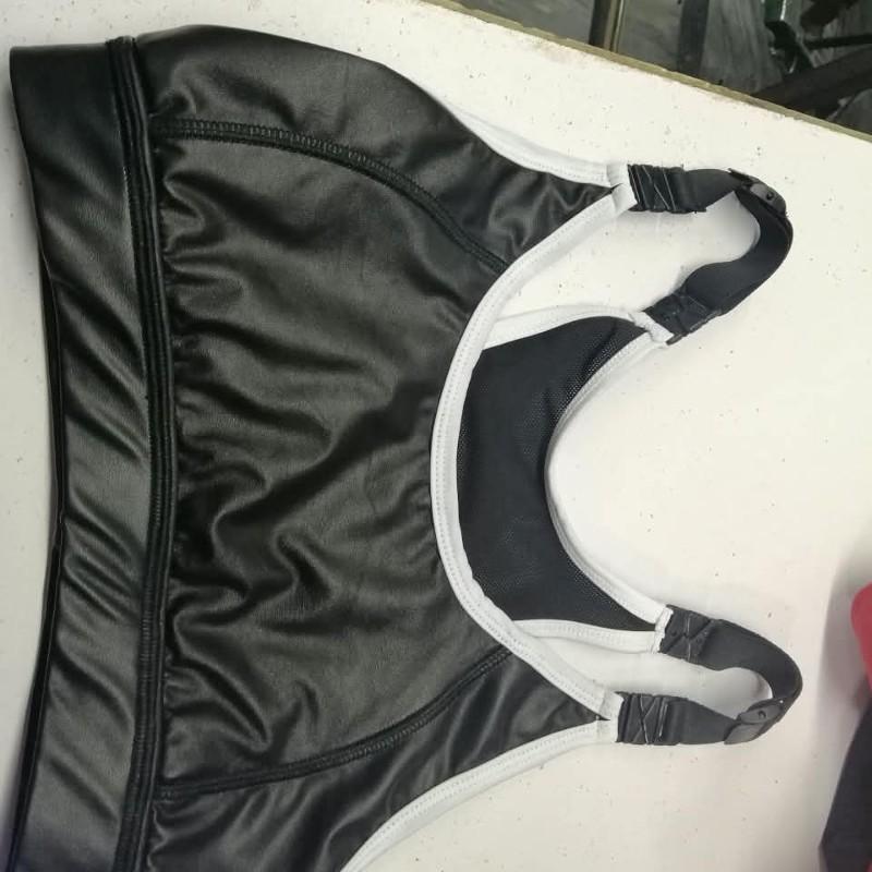 Women's High-Support Glossy Sports Bra with Adjustable Straps