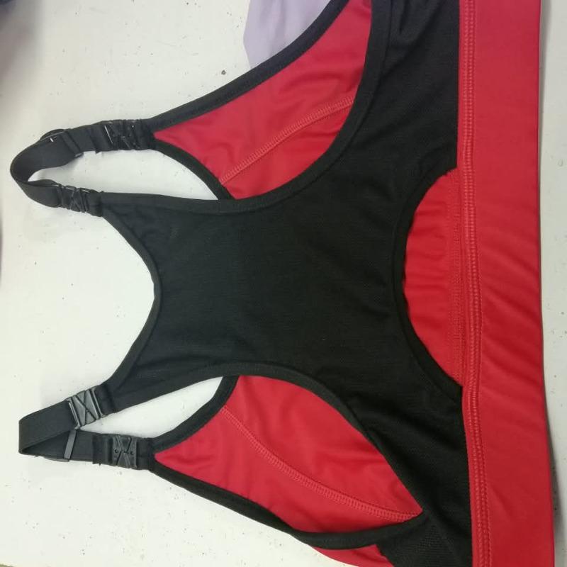 Women's High-Support Glossy Sports Bra with Adjustable Straps