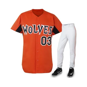 Custom Orange Baseball Uniform Set – Baseball Jersey &amp; Pants