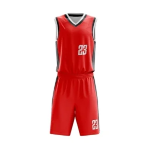 Custom Basketball Uniform Set – Red Basketball Jersey &amp; Shorts