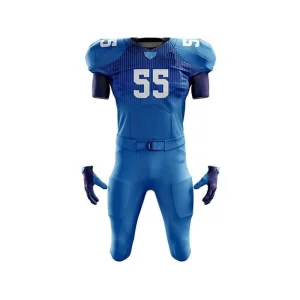 American Football Uniform Set – Blue Football Jersey &amp; Pant