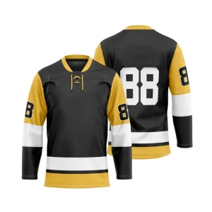Ice Hockey Jersey – Black &amp; Yellow Hockey uniform